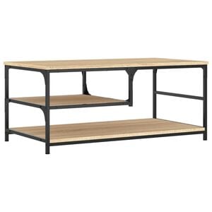 vidaXL Table basse ch&ecirc;ne sonoma 90x49x40 cm bois d'ing&eacute;nierie
