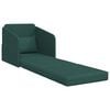 vidaXL Canap&eacute;-Lit 60cm Vert fonc&eacute; tissu