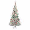 vidaXL Sapin de No&euml;l avec 300 LED avec support Argent 180 cm PET