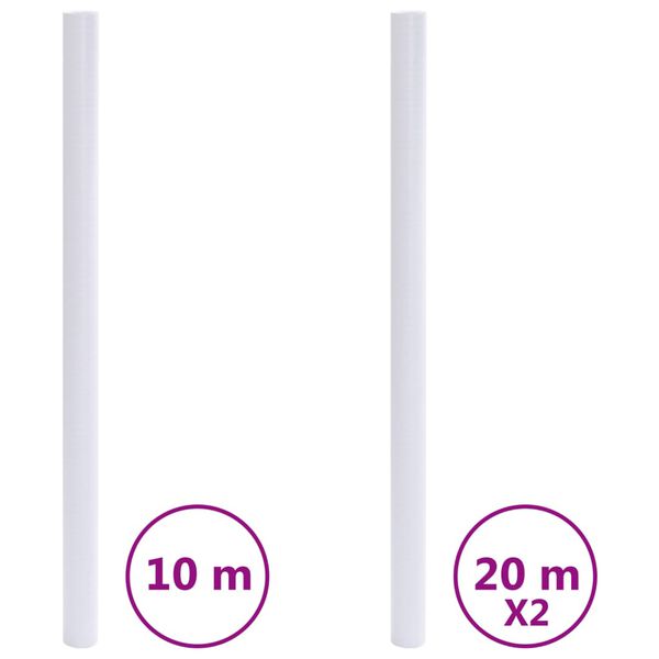 vidaXL Films pour fen&ecirc;tre d&eacute;poli blanc PVC