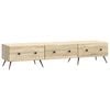 vidaXL Meuble TV Ch&ecirc;ne Sonoma 147 x 34,5 x 30 cm Bois d'ing&eacute;nierie