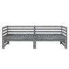 vidaXL Lit coulissant sans matelas gris 2x(90x200) cm