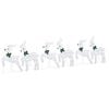 vidaXL Rennes LED 6 pc Argent&eacute; 45 x 19 x 65 cm tissu