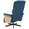 vidaXL Fauteuil inclinable de massage avec repose-pieds bleu tissu
