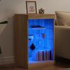 vidaXL Buffet avec lumières LED chêne sonoma 41x37x67 cm