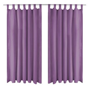 vidaXL Rideau occultant avec boucles 2 pcs 140 x 175 cm Lilas
