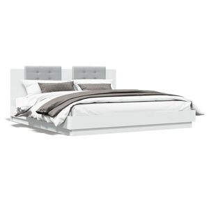vidaXL Cadre de lit sans matelas blanc 160x200 cm