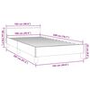 vidaXL Cadre de lit sans matelas cr&egrave;me 100x200 cm tissu