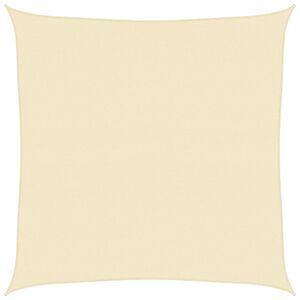 vidaXL Voile d'ombrage 160 g/m&sup2; Cr&egrave;me 4x4 m PEHD