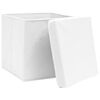 vidaXL Bo&icirc;tes de rangement avec couvercles 10 pcs 28x28x28 cm Blanc