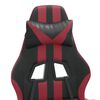 vidaXL Chaise de jeu pivotante Noir et rouge bordeaux Similicuir