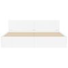 vidaXL Cadre de lit avec LED sans matelas blanc 200x200 cm
