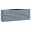 vidaXL Rangement de poubelle &agrave; roulettes pour 5 poubelles Gris clair