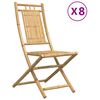 vidaXL Chaises pliantes 8 pi&egrave;ces 46x66x99 cm en bambou