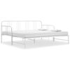 vidaXL Cadre de canap&eacute;-lit extensible sans matelas blanc 90x200 cm