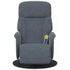 vidaXL Fauteuil inclinable de massage repose-pied gris foncé velours
