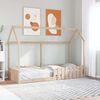 vidaXL Cadre de lit d'enfants forme de maison sans matelas pin massif