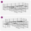 vidaXL Ensembles de canap&eacute;s 9 pcs Naturel Bois d'Acacia Massif