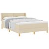 vidaXL Lit &agrave; ressorts avec coussin Cr&egrave;me 200 x 140 cm tissu