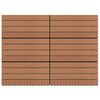 vidaXL Carreau de terrasse 6 pcs Marron 60 x 30 cm WPC