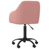 vidaXL Chaises pivotantes &agrave; manger lot de 6 rose velours