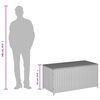 vidaXL Boîte de rangement de jardin mélange beige 190L résine tressée