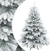 vidaXL Sapin de Noël artificiel à branches pliantes, duveteux de neige