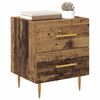 vidaXL Cabinet de chevet avec tiroir Bois Ancien 40 x 35 x 47,5 cm