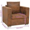 vidaXL Fauteuil marron 82 x 73 x 82 cm en similicuir suédé