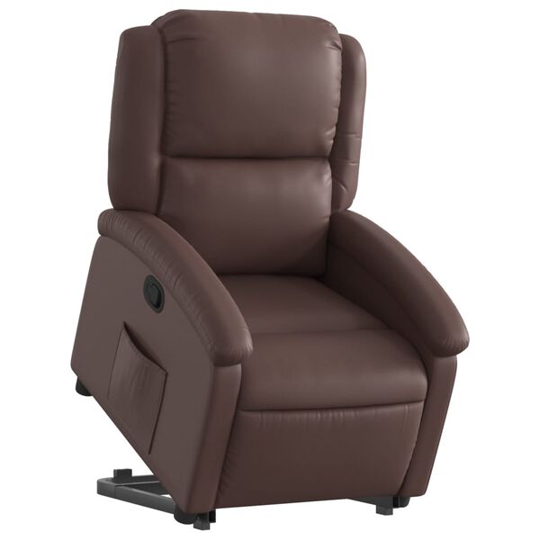 vidaXL Fauteuil inclinable marron similicuir