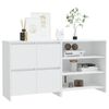 vidaXL Buffets 2 pcs Blanc Bois d'ing&eacute;nierie