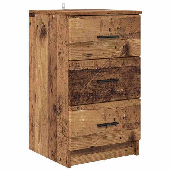 vidaXL Cabinet de chevet Bois ancien 38 x 38 x 66 cm Bois d'ing&eacute;nierie