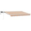 vidaXL Cadre de store manuel avec LEDs Bleu, Orange, Blanc 3,5 x 2,5 m