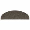 vidaXL Tapis d'escalier autocollants 15 pièces 65 x 21 x 4 cm Anthracite Demi-rond Grand