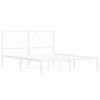 vidaXL Cadre de lit m&eacute;tal sans matelas et t&ecirc;te de lit blanc 135x190 cm