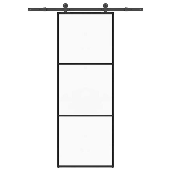 vidaXL Porte coulissante avec kit de quincaillerie 76x205 cm Verre ESG