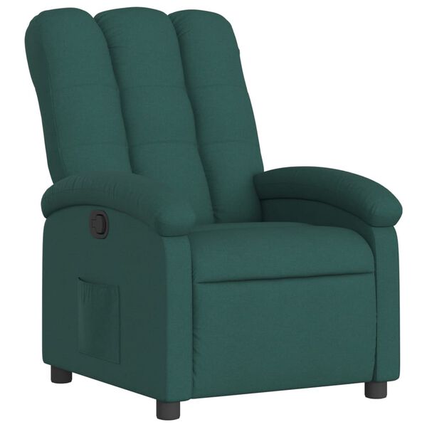vidaXL Fauteuil inclinable Vert foncé Tissu