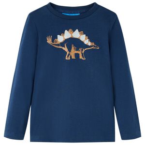 T-shirt enfants &agrave; manches longues bleu marine 104