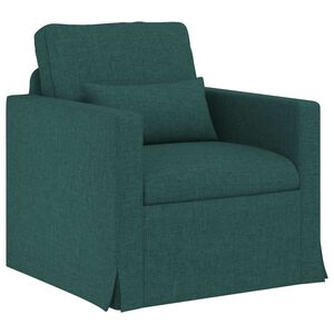 vidaXL Canap&eacute; Vert fonc&eacute; 78 x 78 x 80 cm tissu