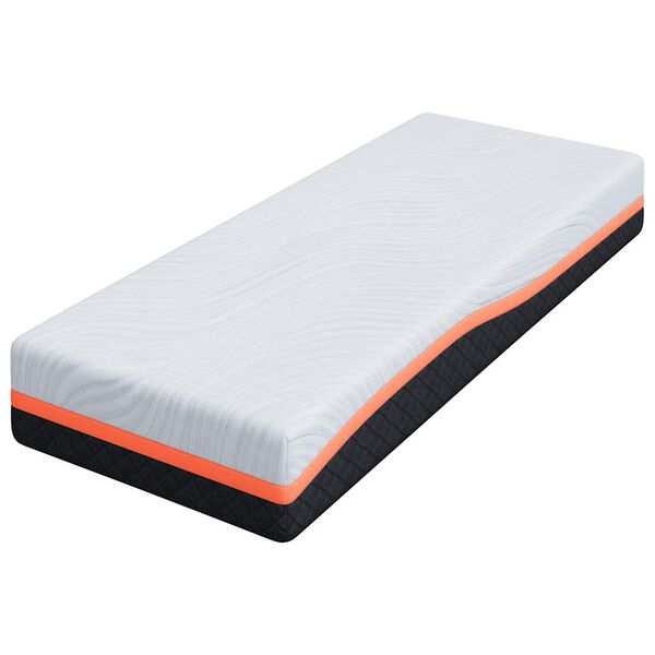 vidaXL Matelas Blanc et Gris 80 x 200 cm Tissu jacquard