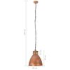 vidaXL Lampe suspendue industrielle Cuivre Fer et bois solide 46cm E27