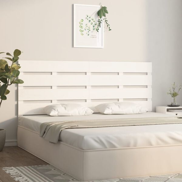 vidaXL Tête de lit Blanc 150x3x80 cm Bois massif de pin
