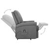 vidaXL Fauteuil Gris clair Tissu