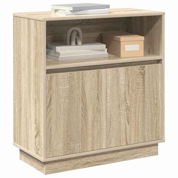 vidaXL Buffet LED Chêne Sonoma 71 x 34,5 x 75 cm Bois d'ingénierie