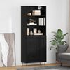 vidaXL Haut Armoire avec tiroir 2 pcs Ch&ecirc;ne noir Bois d'ing&eacute;nierie
