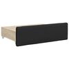 vidaXL Lit de jour avec gigogne et tiroirs sans matelas noir 90x200 cm