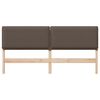 vidaXL T&ecirc;te de lit capitonn&eacute;e Gris Naturel et Clair 200 cm Pin massif