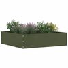 vidaXL Bordure de Pelouse Vert olive 50 x 50 x 13 cm Acier