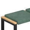 vidaXL Coussin de banc 4 pc Velours Vert Mer Profondeur 35 cm