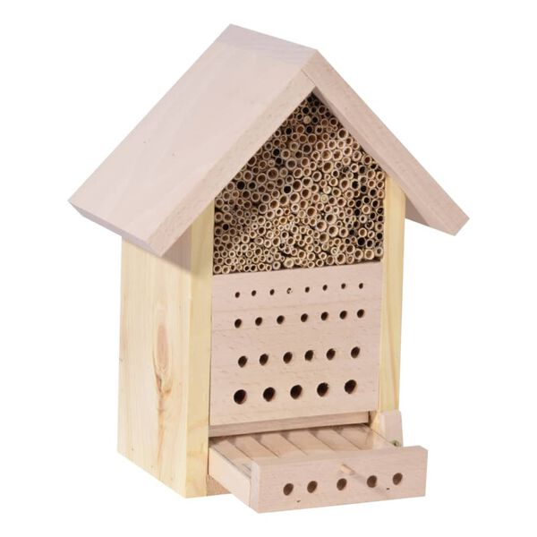 LUXUS-INSEKTENHOTELS H&ocirc;tel &agrave; insectes avec toit en h&ecirc;tre Maja naturel